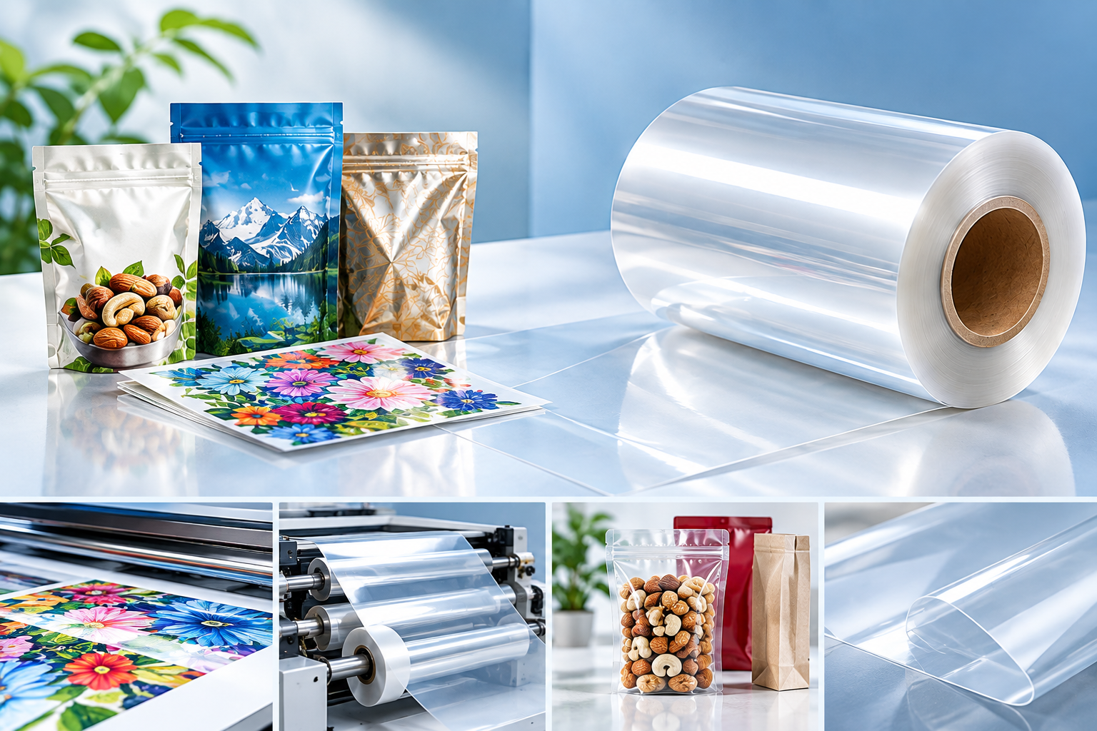 Transparent BOPET film Pellicola trasparente BOPET