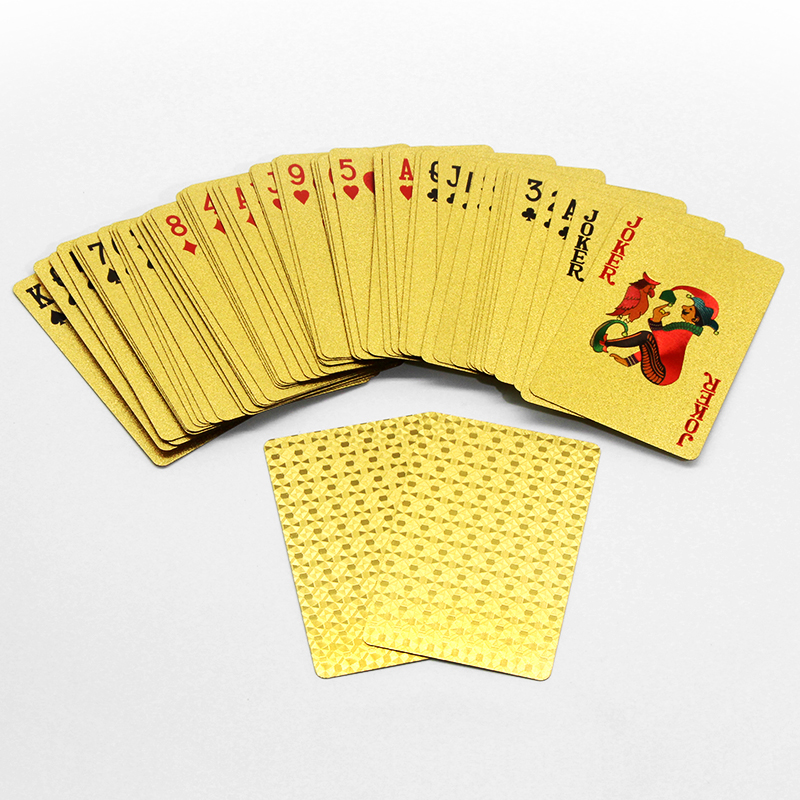 High Quality Custom Logo PVC Gold Poker Playing Card-WallisPlastic