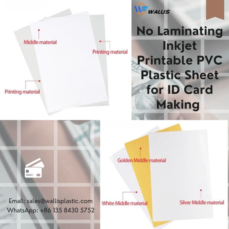 No Laminating Inkjet Printable PVC Plastic Sheet for Different Cards