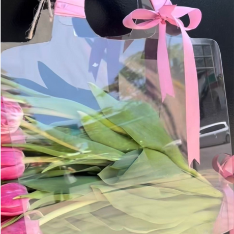 Augstas kvalitātes caurspīdīga mājdzīvnieku lapa, kas paredzēta pušķu maisiņiem