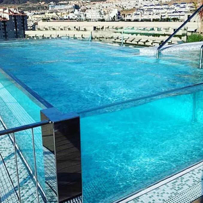 High Quality Ultra Transparent Acrylic Bendable Swim Pool Baffle-WallisPlastic