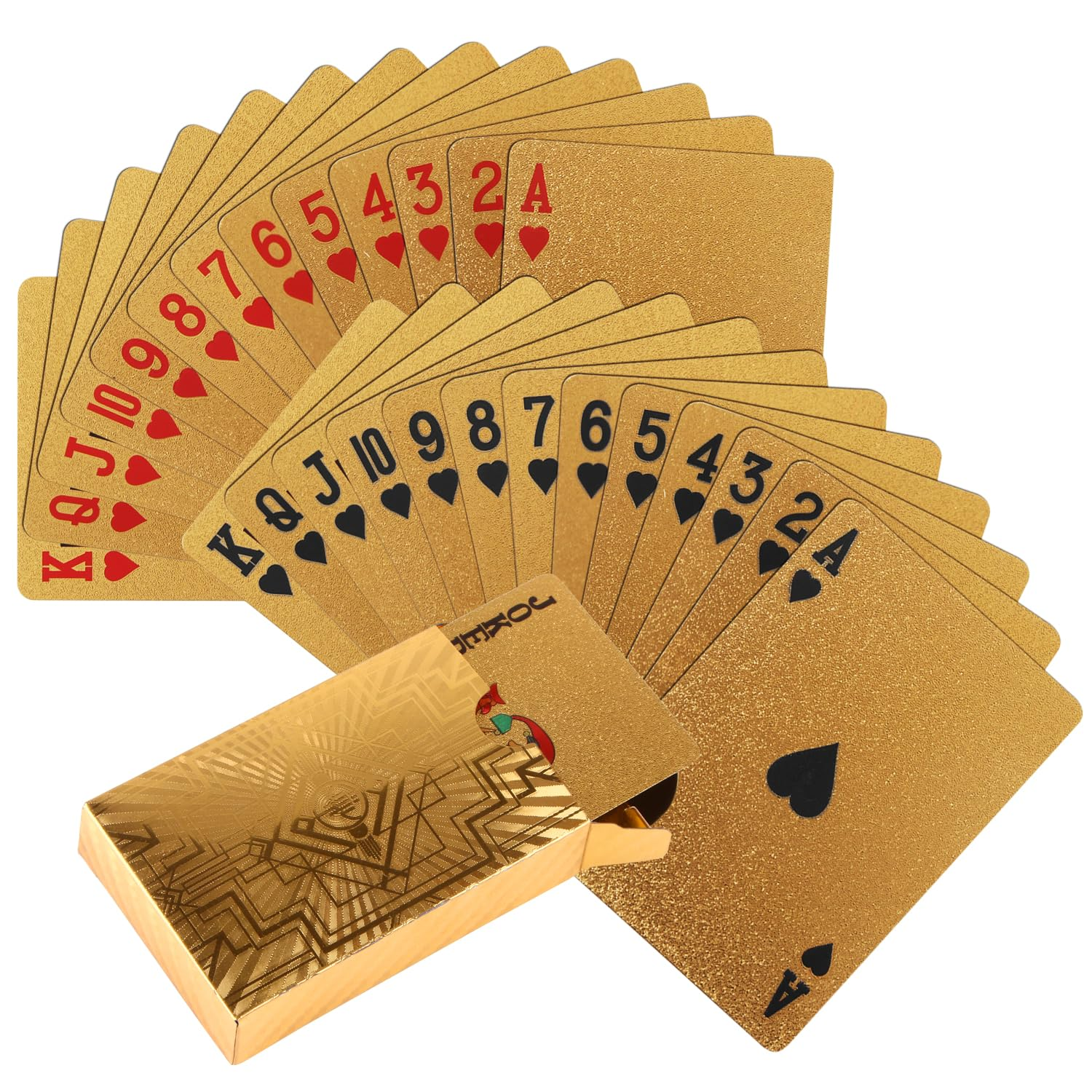 Golden Poker Playing Cards