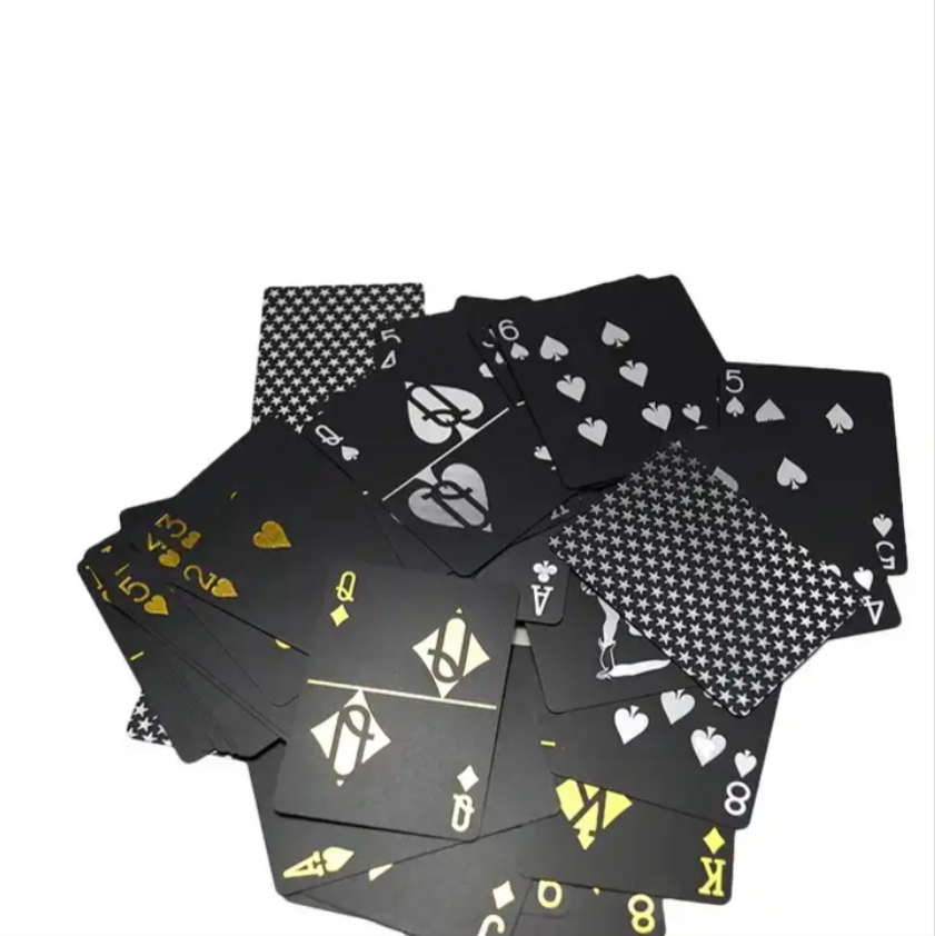 Standard Waterproof Black Plastic Poker Playing Card-WallisPlastic