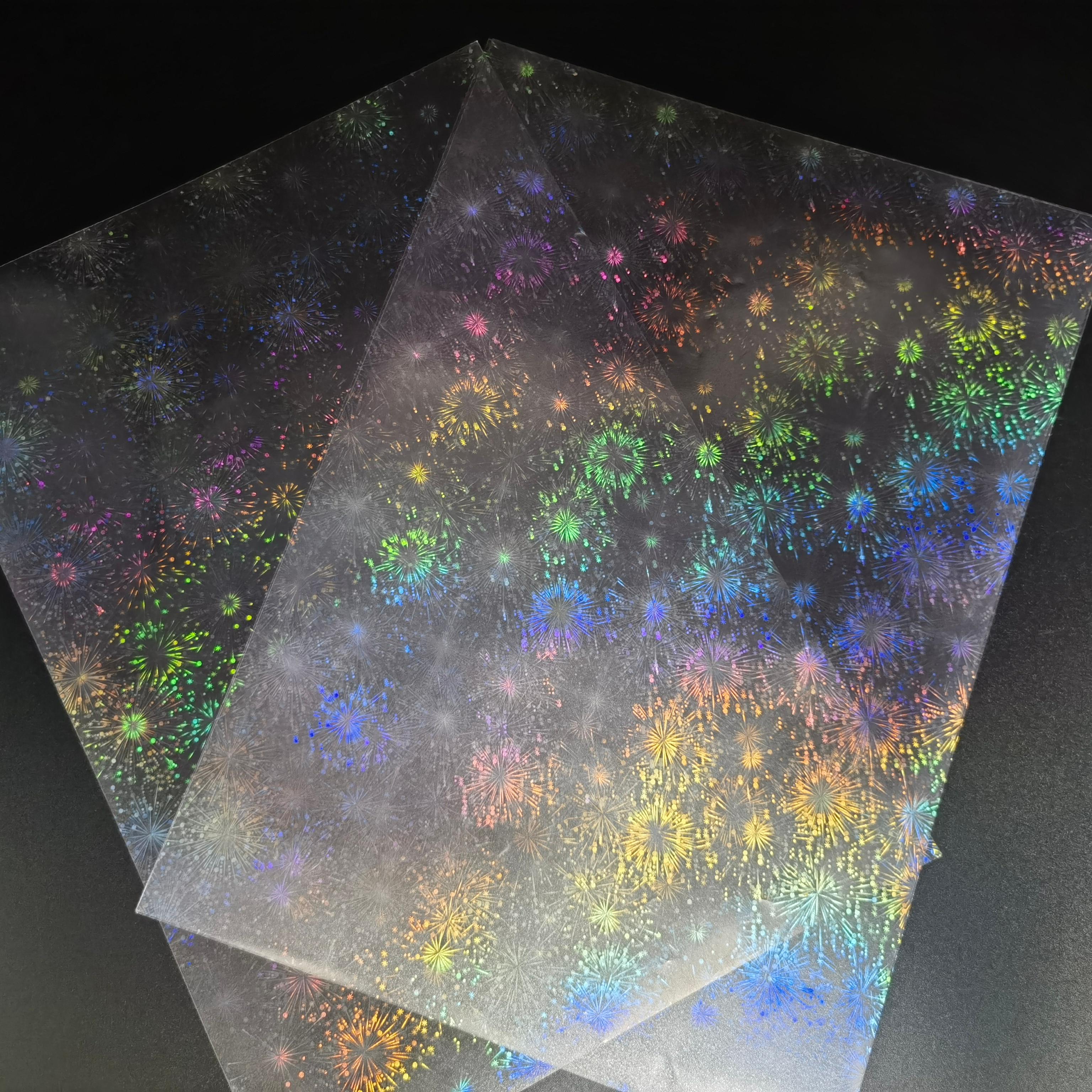 Different Types Holographic PVC Rainbow Film Overlay for Making Card