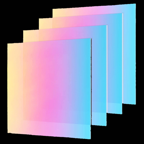 Skaista apžilbinoša akrila lapas dažādās krāsās