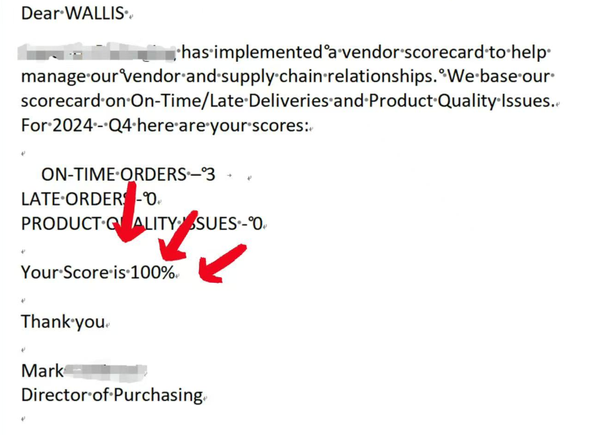 Customer Compliments