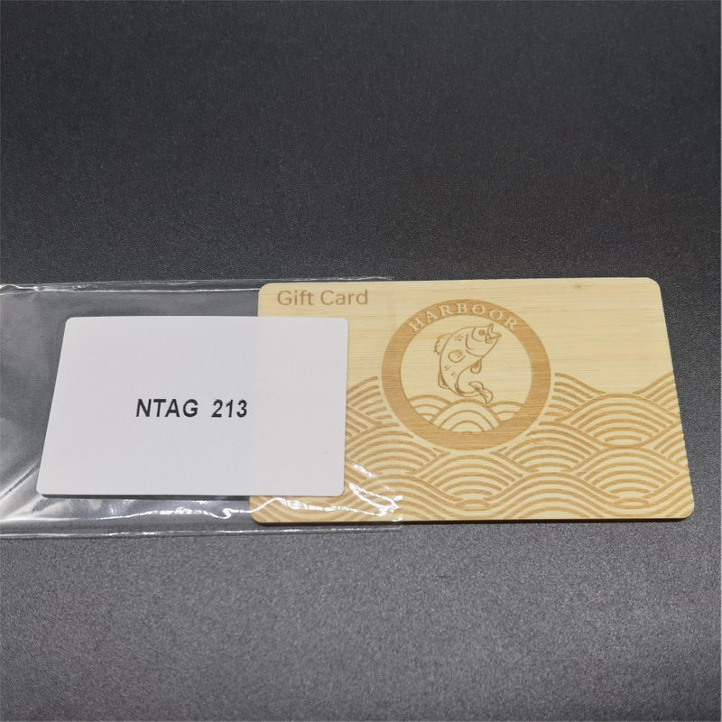 カスタマイズされた印刷竹木製 NTAG 213 カード-WallisPlastic