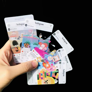 بطاقة جمع بطاقة بريدية صغيرة من البلاستيك الشفاف للطباعة حسب الطلب