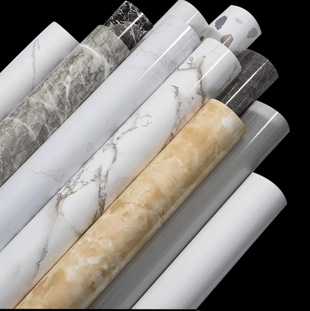 Factory Sale PVC Decor Marble Film Roll for Furniture Panel
