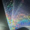 Different Types Holographic PVC Rainbow Film Overlay for Making Card