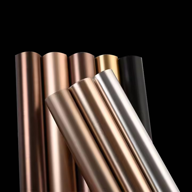 Metal PVC Film Brushed Gold/Silver PVC Films for Furniture Panel