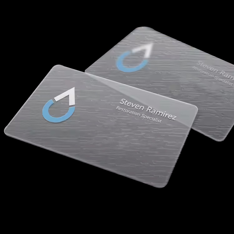 Best Quality PVC PET Clear Frosted Card with Customized Logo