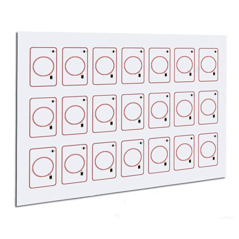 Wholesale Factory Supply Dual frequency RFID TK4100+F08 Inlay Prelam Sheet for Smart ID Card 