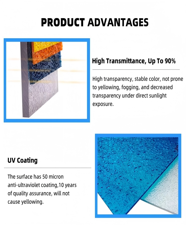 Advantages of Embossed Diamond PC Sheets