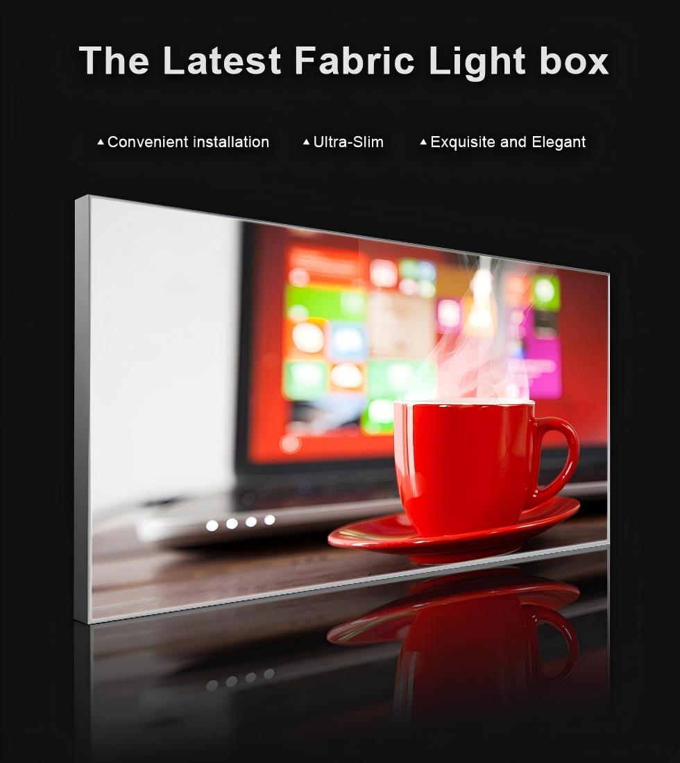 Super big SEG fabric LED light frame with fabric graphic