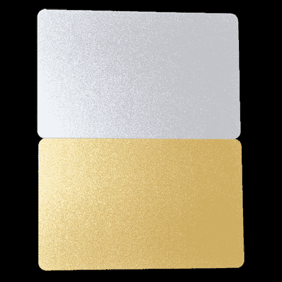 High Quality Silkscreen Glodern Silver PVC Plastic Bank Card