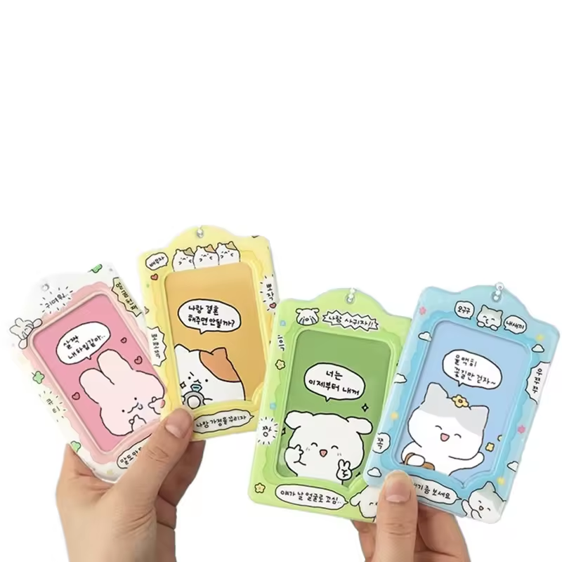 Best Selling Cartoon Printing Anti-loss Plastic Card Holder