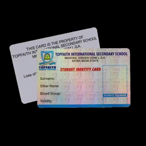 Carte d'identità degli studenti scolastici Carta d'identità di sicurezza laser