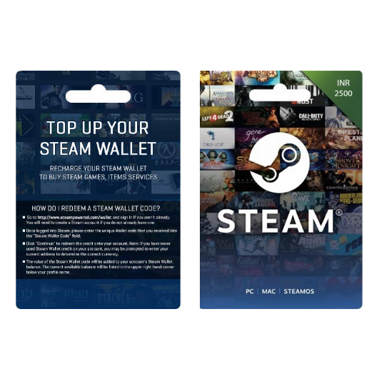Factory Supply Returnable Paper Card for PS5 Steam Top-up