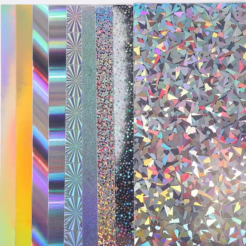 Holographic Metallic Iridescent Mirror PVC Sheets for Making Card