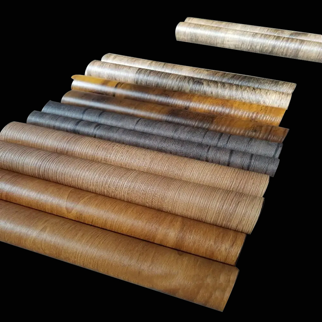 Wood Grain PVC Decorative Film Roll for Furniture Panel