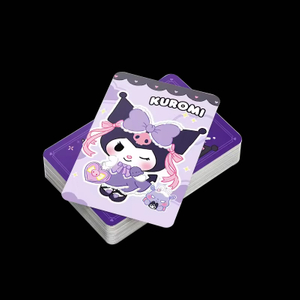 Cartão de papel de cartão plástico de personagem de desenho animado de impressão frente e verso