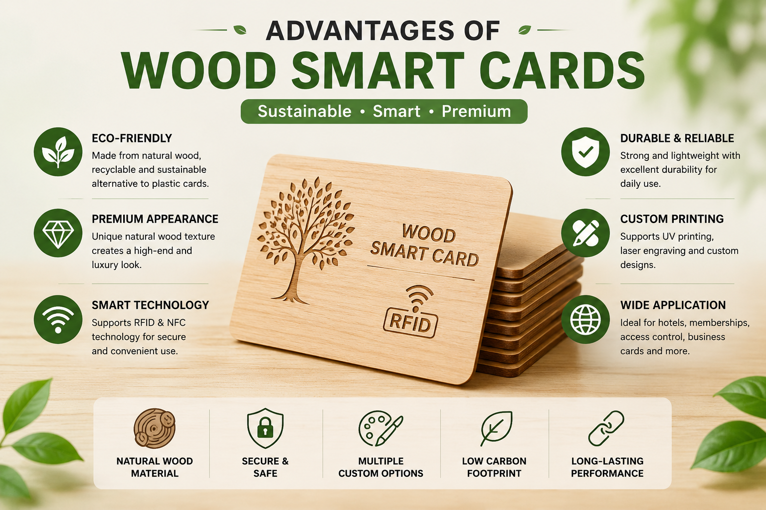 bamboo wooden NFC card