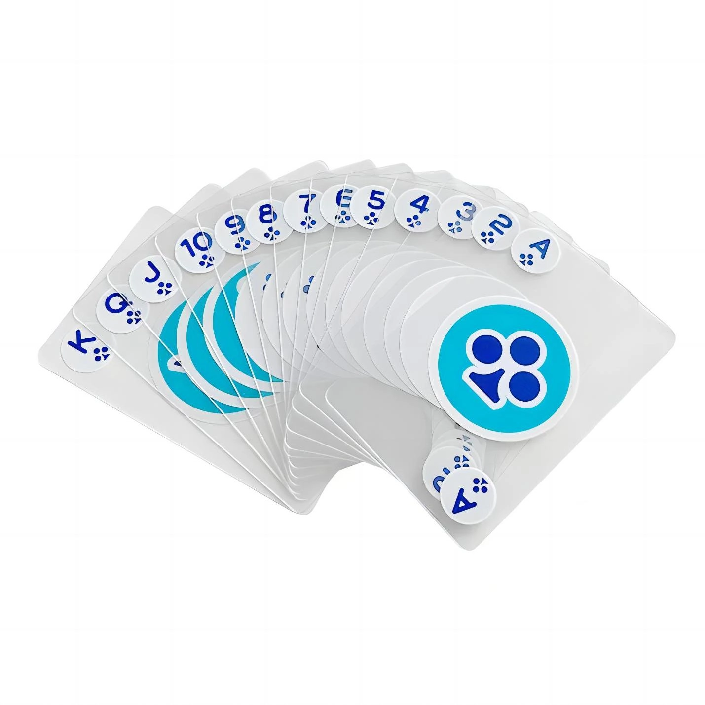 transparent PVC poker playing cards