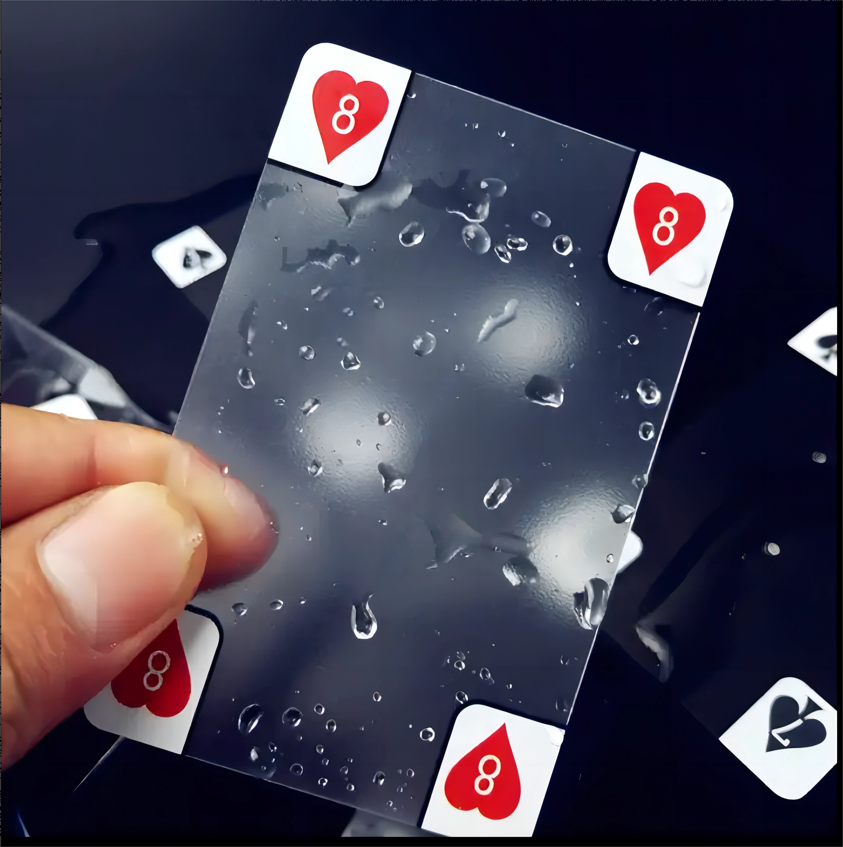 transparent PVC poker playing cards