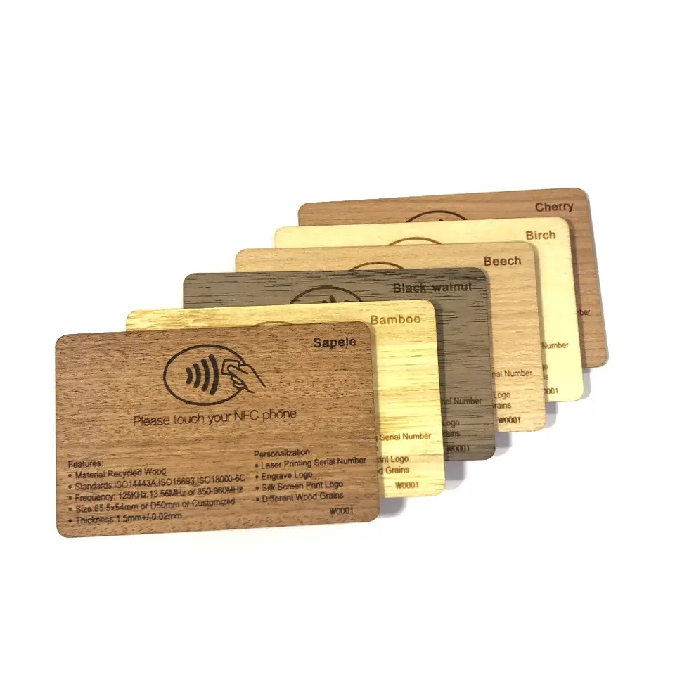 bamboo wooden NFC card