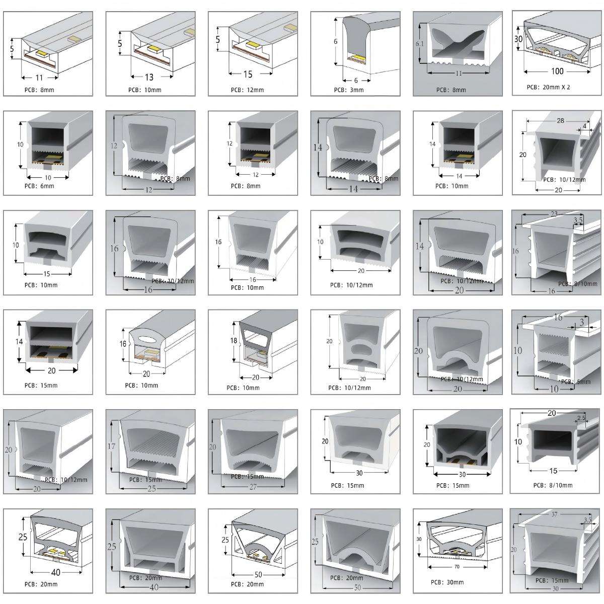 წყალგაუმტარი მოქნილი სილიკონის LED განათება RGBW ფერის Wallis custom 