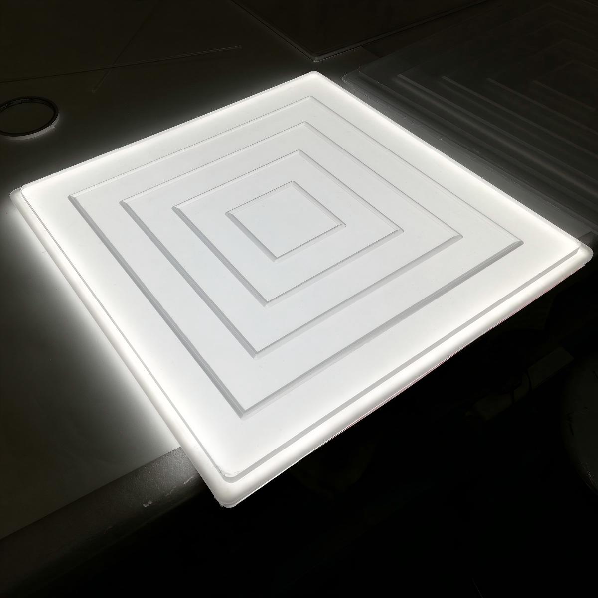 მორგებული მკვეთრი დიფუზორი აკრილის სინათლის სახელმძღვანელო პანელი სინათლის ყუთის დეკორაციისთვის | Wallis Custom