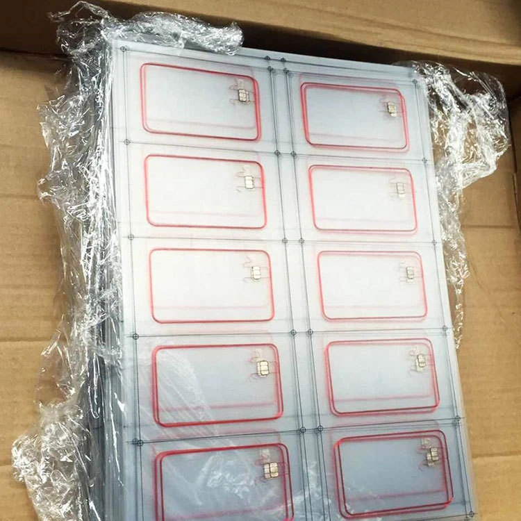 Customized Layout LF / HF / UHF Transparent PVC RFID Inlay Prelam Sheet