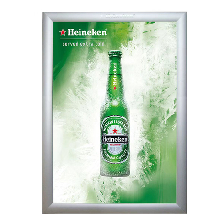 Wall mounted clip frame silver aluminum advertising light box | Wallis Custom