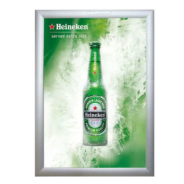 Wall mounted clip frame silver aluminum advertising light box | Wallis Custom